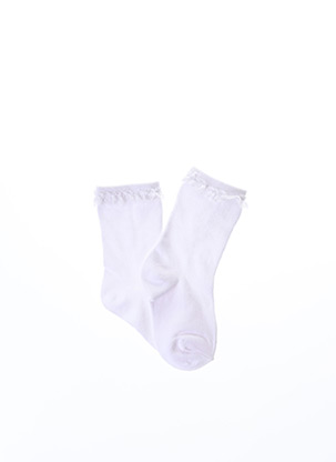 Chaussettes blanc 3 POMMES pour fille