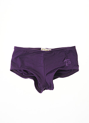 Bas de maillot de bain violet LE TEMPS DES CERISES pour fille