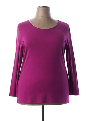 T-shirt manches longues violet GUY DUBOUIS pour femme
