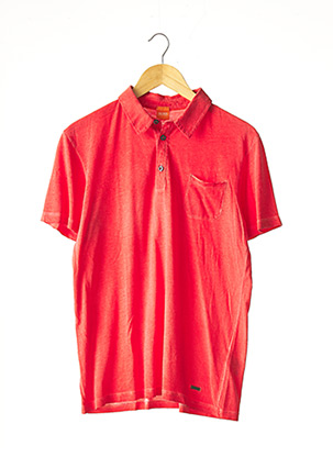 Polo manches longues rouge HUGO BOSS pour homme