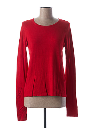 Pull col rond rouge COLLOSEUM pour femme