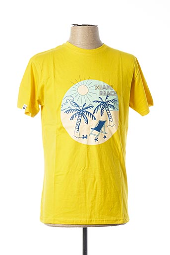 T-shirt manches courtes jaune UNICO pour homme