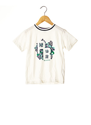 T-shirt manches courtes blanc PETIT BATEAU pour fille