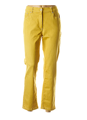 Jeans coupe droite jaune CMK pour femme