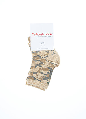 Chaussettes beige MY LOVELY SOCKS pour fille