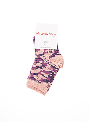 Chaussettes rose MY LOVELY SOCKS pour fille