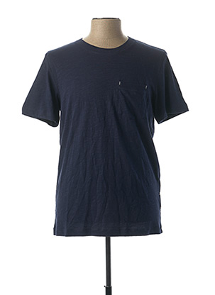 T-shirt manches courtes bleu SELECTED pour homme