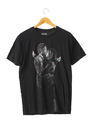 T-shirt manches courtes noir ELEVEN PARIS pour femme