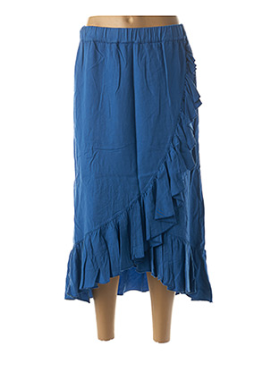 Jupe mi-longue bleu DENIM &DRESS pour femme