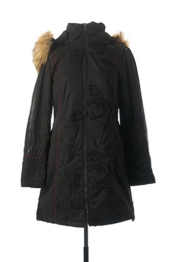 Manteau long noir L33 pour femme