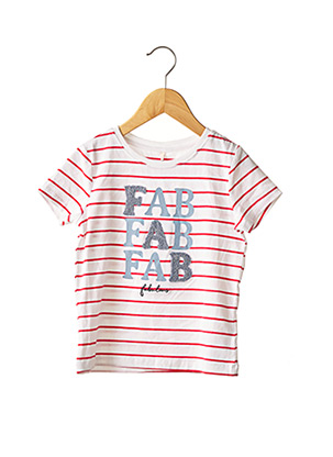 T-shirt manches courtes rouge ONLY pour fille