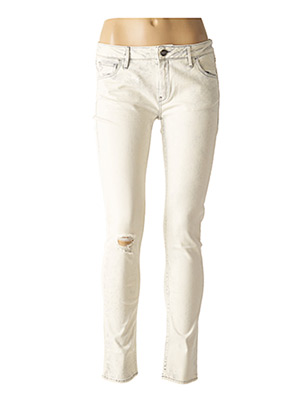 Jeans skinny beige REIKO pour femme
