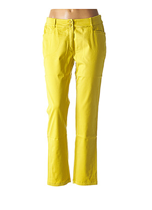 Pantalon 7/8 jaune AVENTURES DES TOILES pour femme
