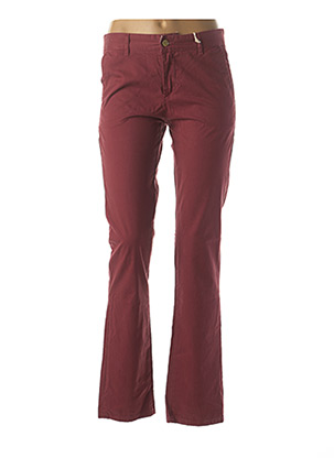Pantalon chino rouge ROS'W pour femme