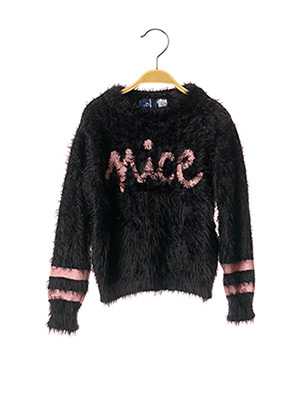 Pull col rond noir CHICCO pour fille