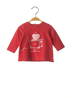 T-shirt manches longues rouge CHICCO pour fille