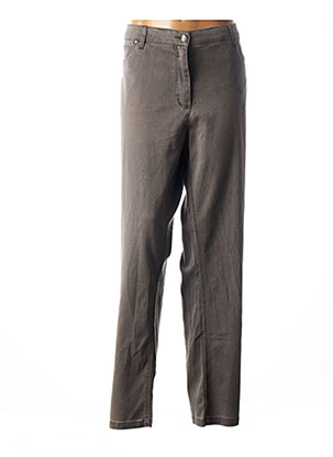 Pantalon droit gris BRANDTEX pour femme