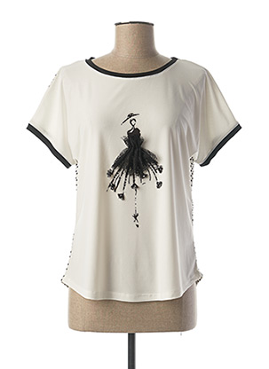 T-shirt manches courtes blanc ABRIL pour femme