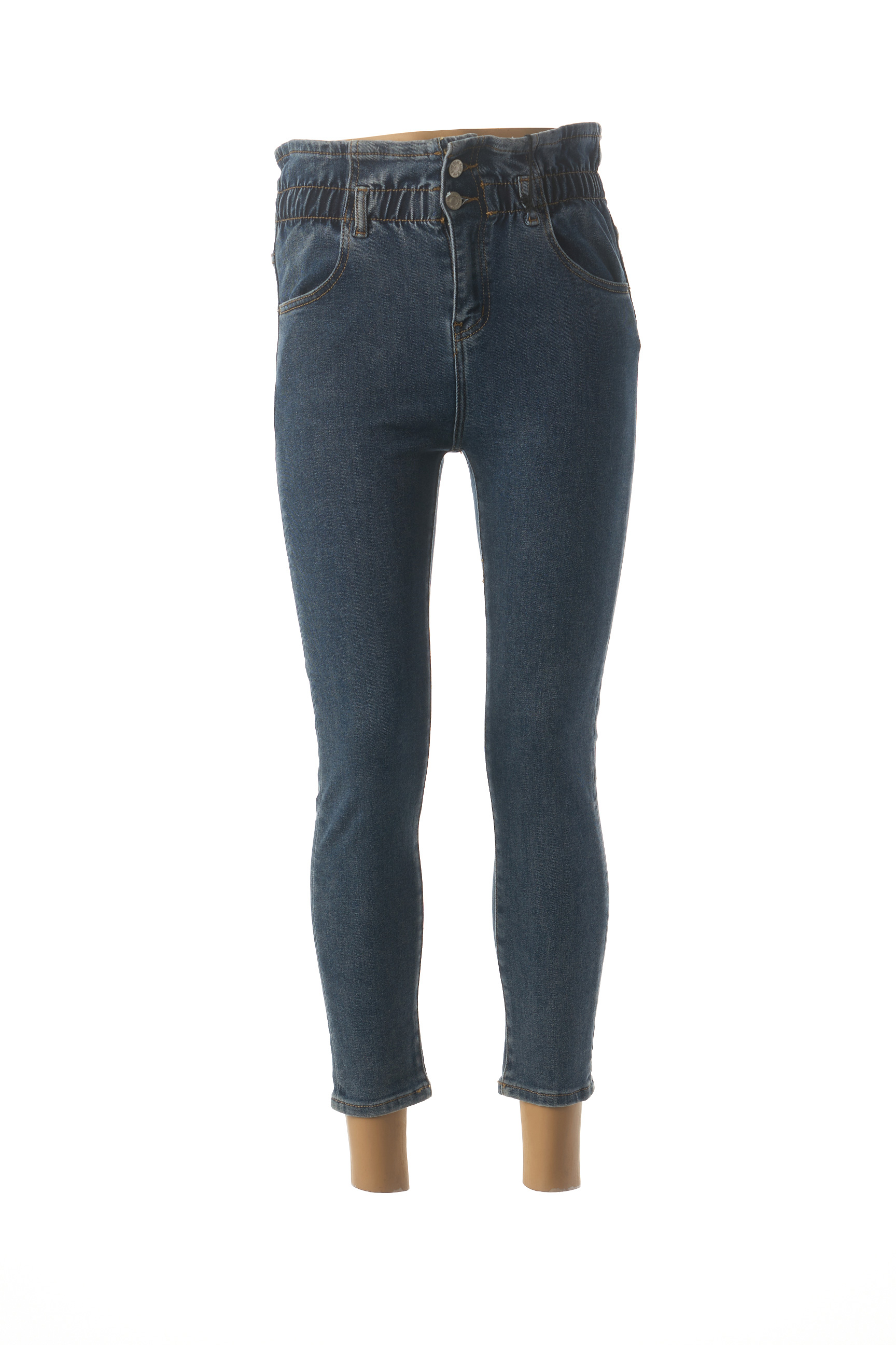 Farfallina Jeans Coupe Slim Femme De Couleur Bleu En Destockage  1718120-bleu00 - Modz