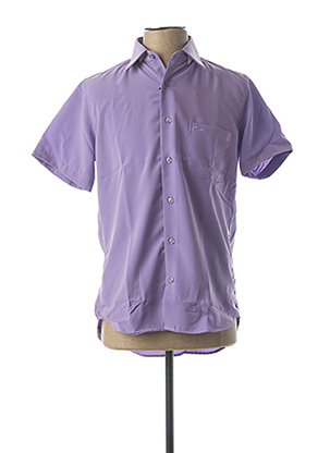 Chemise manches courtes violet DARIO BELTRAN pour homme