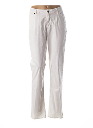 Pantalon droit blanc GUY DUBOUIS pour femme