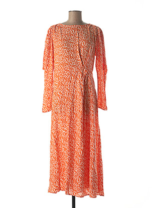 Robe mi-longue orange AWARE BY VERO MODA pour femme