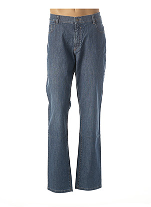 Jeans coupe droite bleu BRUNO SAINT HILAIRE pour homme