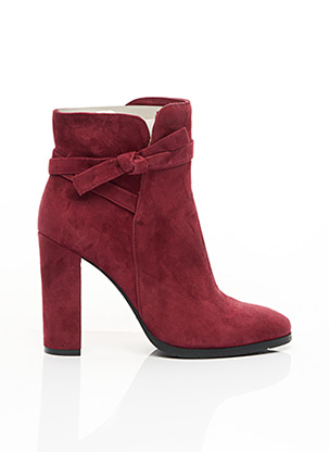 Bottines/Boots rouge EVALUNA pour femme