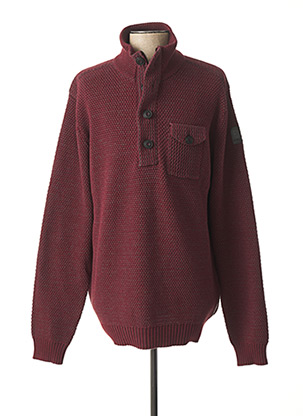 Pull col cheminée rouge NO EXCESS pour homme