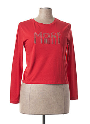 T-shirt manches longues rouge BECKARO pour fille