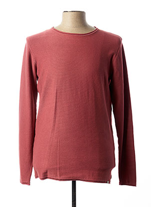 Pull col rond rose DSTREZZED pour homme