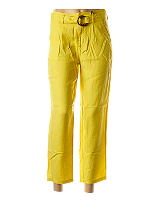 Pantalon 7/8 jaune FREEMAN T.PORTER pour femme
