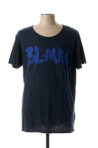 T-shirt manches courtes bleu SCOTCH & SODA pour homme