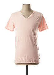 T-shirt manches courtes rose SCOTCH & SODA pour homme seconde vue