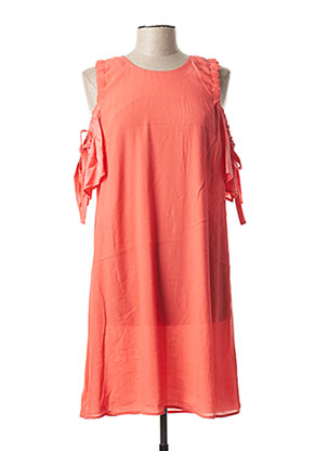 Robe mi-longue orange EVA KAYAN pour femme