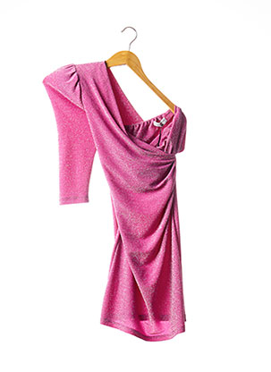Robe courte rose THINK BELIEVE pour femme