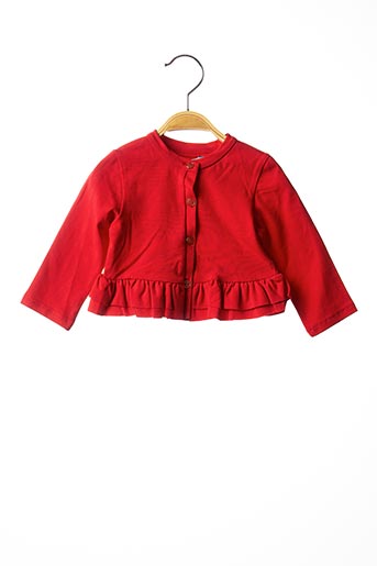 Gilet manches longues rouge MAYORAL pour fille