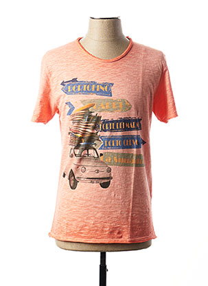 T-shirt manches courtes orange LA SQUADRA pour homme