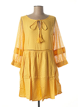 Robe courte jaune SMASH WEAR pour femme