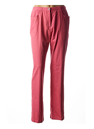 Pantalon droit rose FRANCOISE F pour femme