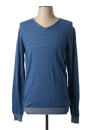Pull col V bleu EDWEEN PEARSON pour homme