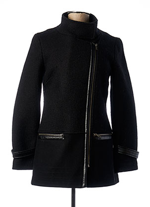 Manteau court noir DEUX TWO pour femme
