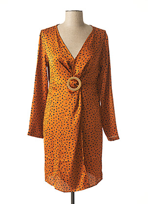 Robe longue nuances orange sans manches col V Couleur orange Taille Taille  unique convient du 34 au 42
