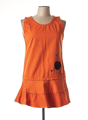 Robe courte orange PRINCESSE NOMADE pour femme