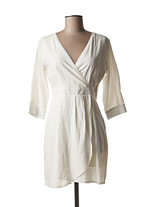Robe mi-longue blanc CHERRY pour femme