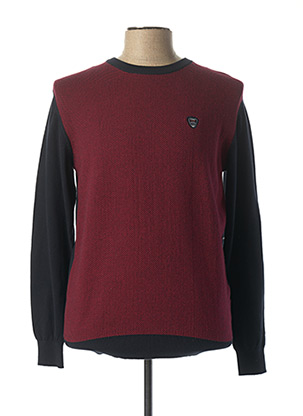 Pull col rond rouge CBK pour homme