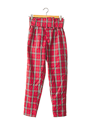 Pantalon casual rouge PRETTY LITTLE THING pour femme