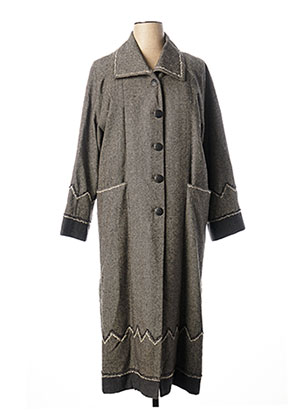 Manteau long gris ISHWAR pour femme