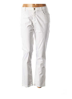 Pantalon droit blanc SAINT HILAIRE pour femme
