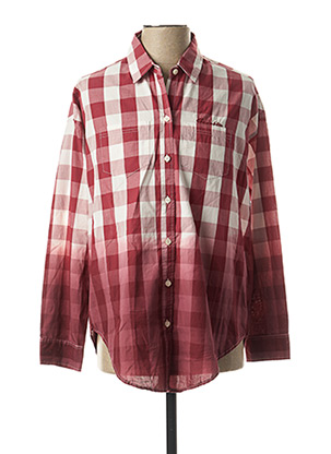 Chemise manches longues rouge FRANKLIN MARSHALL pour homme